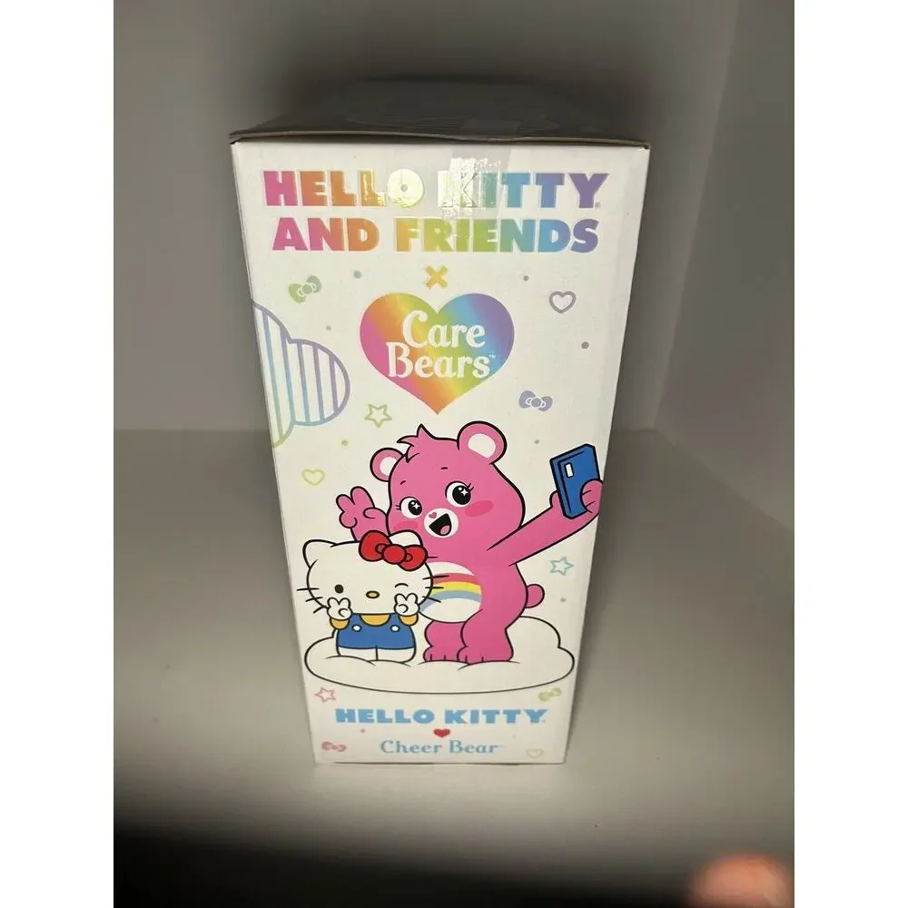 Hello Kitty Loves Cheer Bear 10" Collectible Care Bears Plush 2-Pack - Soft - Picture 4 of 6